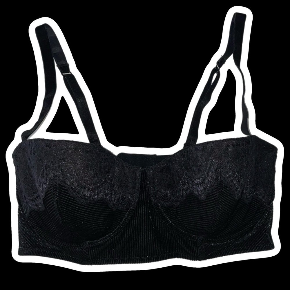 adore me lacy velvet balconette bra 34ddd/34f